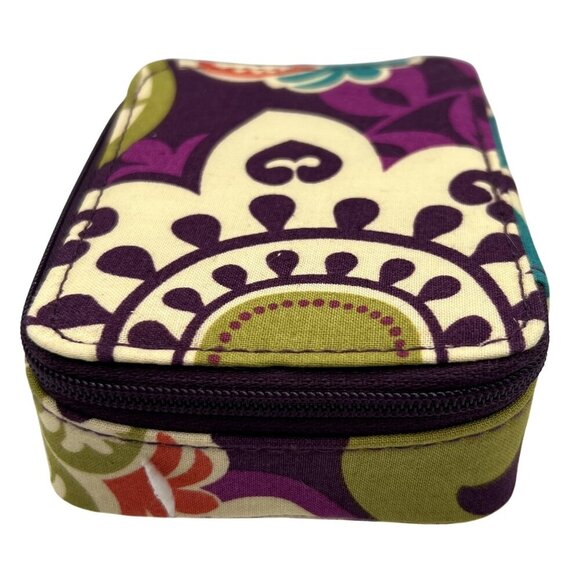 Vera Bradley NWT Plum Crazy Pill Case 7+1 Days Purple Butter Yellow Artsy Boho - Picture 4 of 10